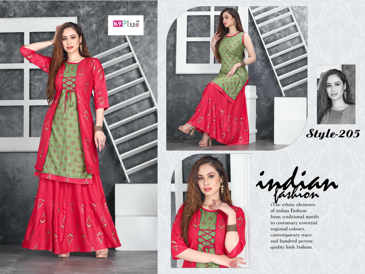 K9 Hello Jacket Fancy Festive Wear Rayon Designer Fancy Kurti With Skirt Collection